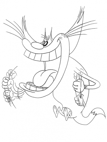 Dibujo para colorear: Oggy and the Cockroaches (Dibujos animados) #37889 - Dibujos para Colorear e Imprimir Gratis