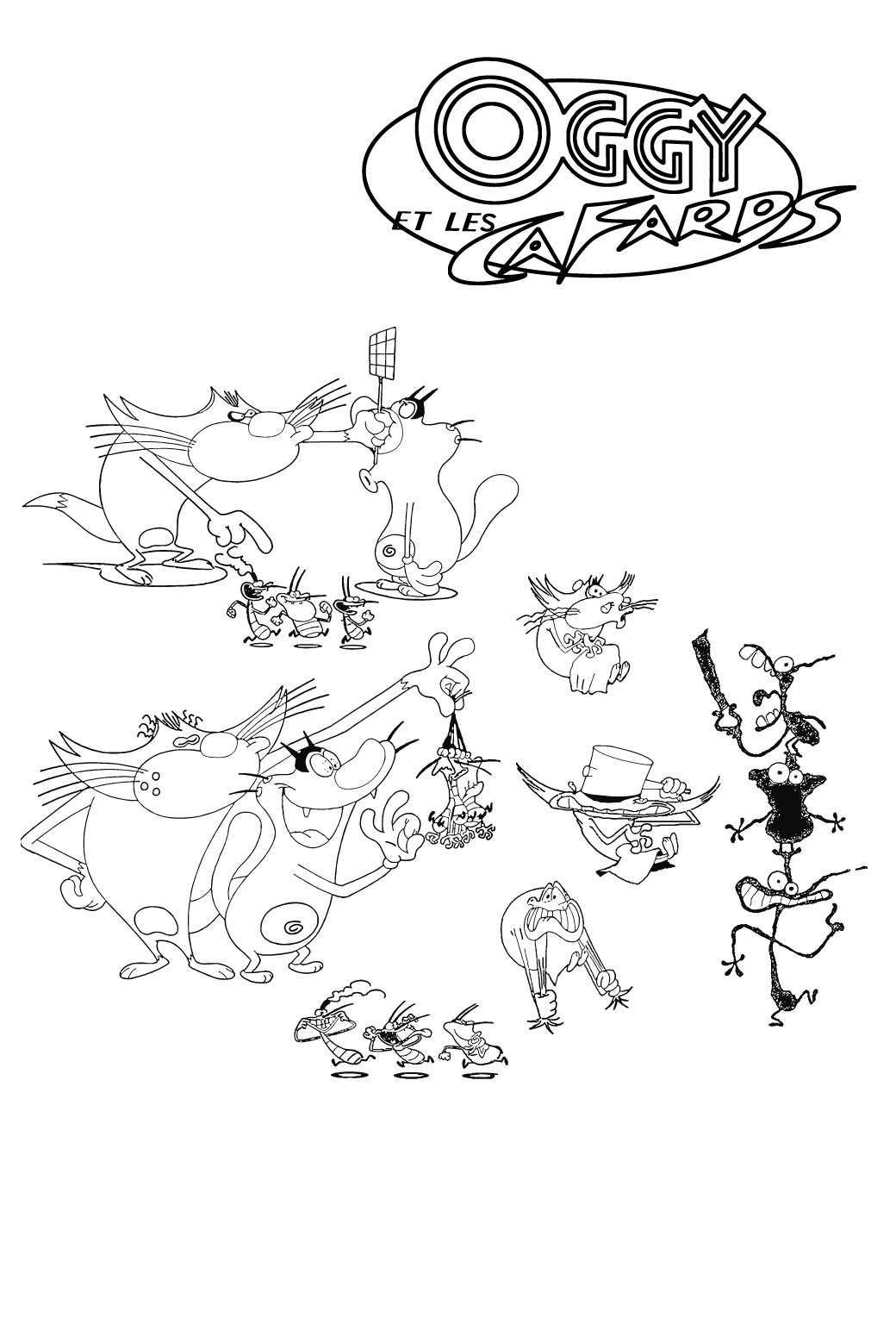 Dibujo para colorear: Oggy and the Cockroaches (Dibujos animados) #37911 - Dibujos para Colorear e Imprimir Gratis