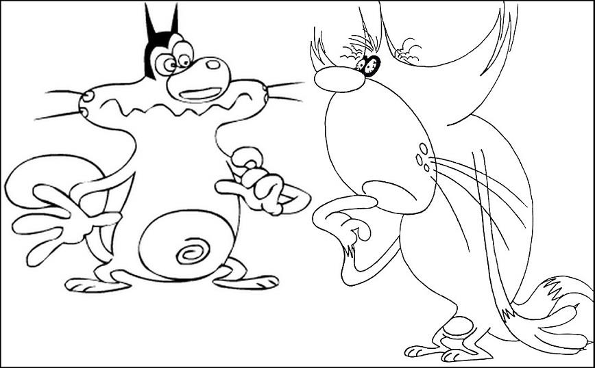 Dibujo para colorear: Oggy and the Cockroaches (Dibujos animados) #37933 - Dibujos para Colorear e Imprimir Gratis