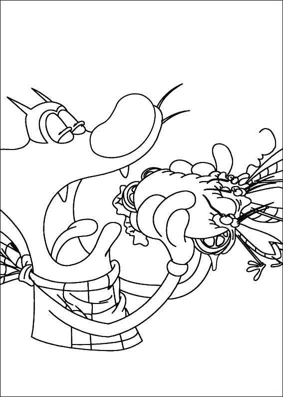 Dibujo para colorear: Oggy and the Cockroaches (Dibujos animados) #37957 - Dibujos para Colorear e Imprimir Gratis