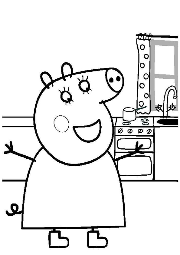 Dibujo para colorear: Peppa Pig (Dibujos animados) #43917 - Dibujos para Colorear e Imprimir Gratis