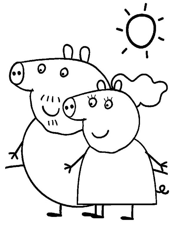 Dibujo para colorear: Peppa Pig (Dibujos animados) #43925 - Dibujos para Colorear e Imprimir Gratis