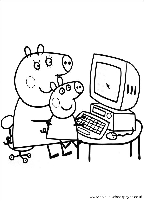 Dibujo para colorear: Peppa Pig (Dibujos animados) #44015 - Dibujos para Colorear e Imprimir Gratis