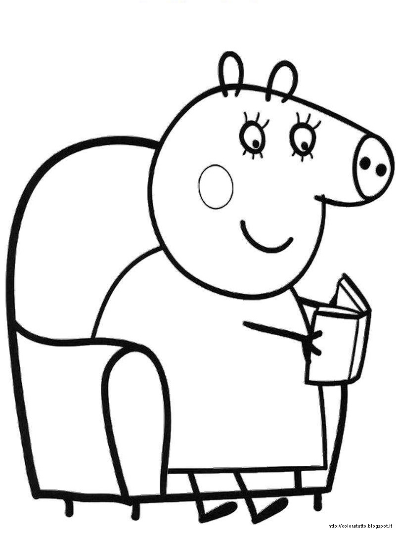 Dibujo para colorear: Peppa Pig (Dibujos animados) #44044 - Dibujos para Colorear e Imprimir Gratis