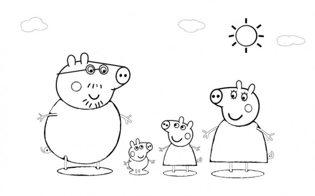 Dibujo para colorear: Peppa Pig (Dibujos animados) #44100 - Dibujos para Colorear e Imprimir Gratis