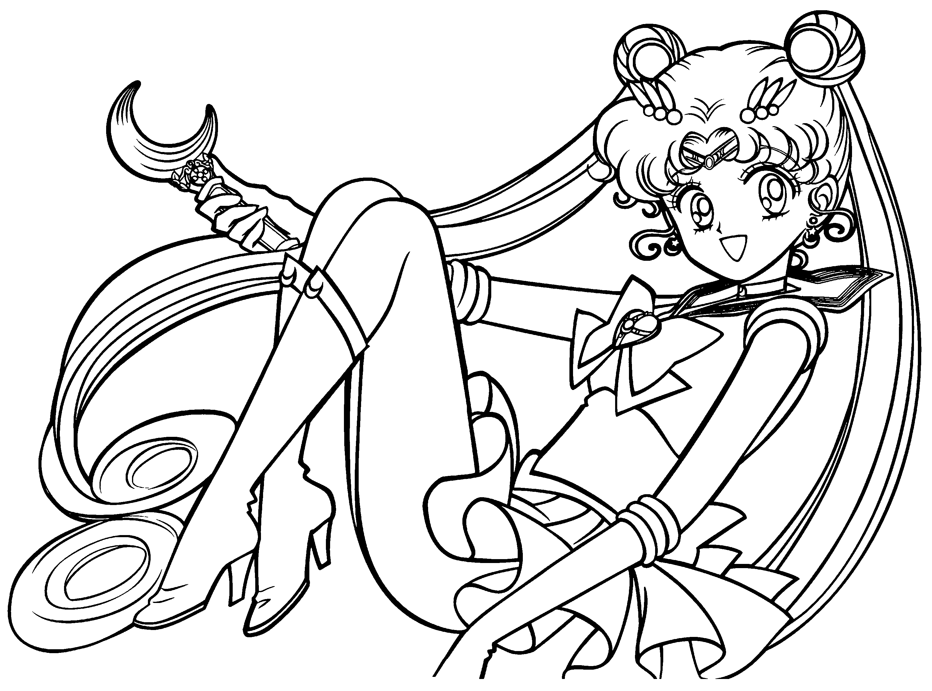Dibujo para colorear: Sailor Moon (Dibujos animados) #50241 - Dibujos para Colorear e Imprimir Gratis