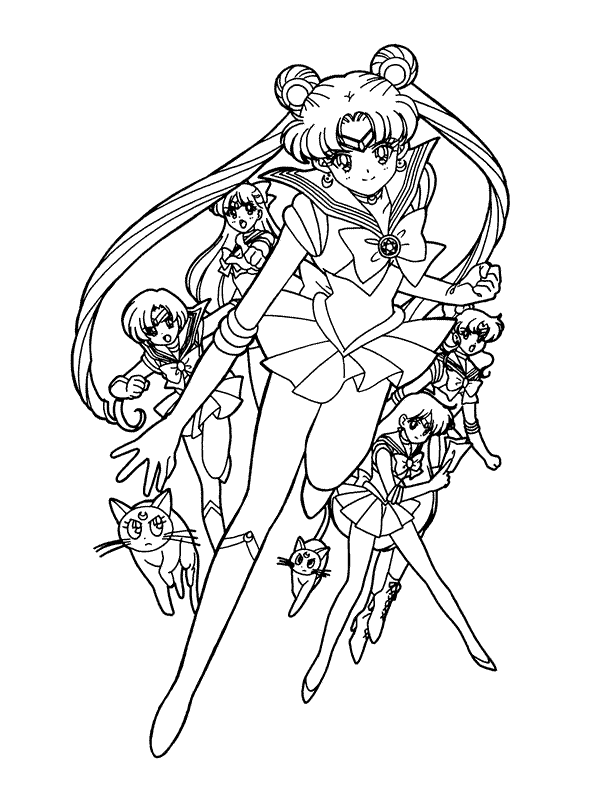 Dibujo para colorear: Sailor Moon (Dibujos animados) #50354 - Dibujos para Colorear e Imprimir Gratis