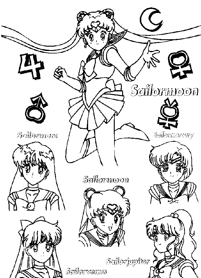 Dibujo para colorear: Sailor Moon (Dibujos animados) #50389 - Dibujos para Colorear e Imprimir Gratis