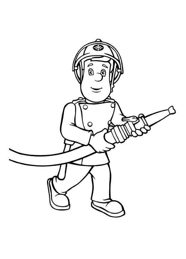 Dibujo para colorear: Sam the Fireman (Dibujos animados) #39775 - Dibujos para Colorear e Imprimir Gratis