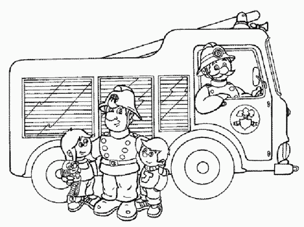 Dibujo para colorear: Sam the Fireman (Dibujos animados) #39794 - Dibujos para Colorear e Imprimir Gratis