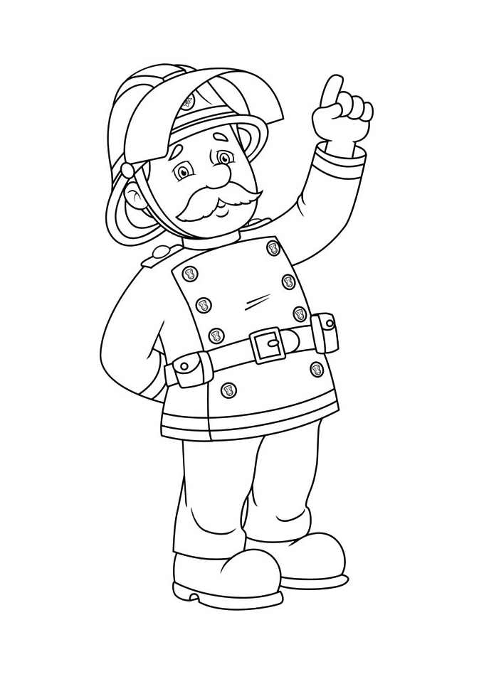 Dibujo para colorear: Sam the Fireman (Dibujos animados) #39796 - Dibujos para Colorear e Imprimir Gratis