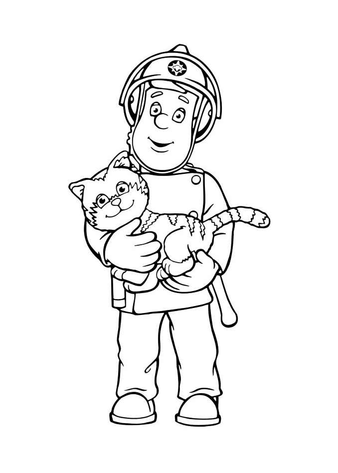 Dibujo para colorear: Sam the Fireman (Dibujos animados) #39843 - Dibujos para Colorear e Imprimir Gratis
