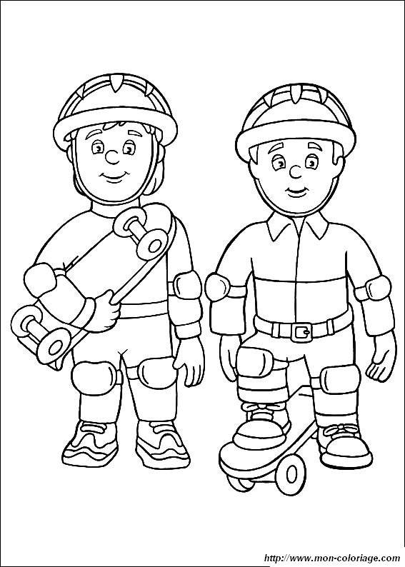Dibujo para colorear: Sam the Fireman (Dibujos animados) #39868 - Dibujos para Colorear e Imprimir Gratis