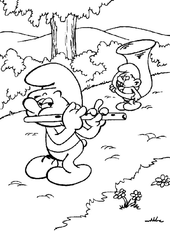 Dibujo para colorear: Schtroumpfs (Dibujos animados) #34650 - Dibujos para Colorear e Imprimir Gratis