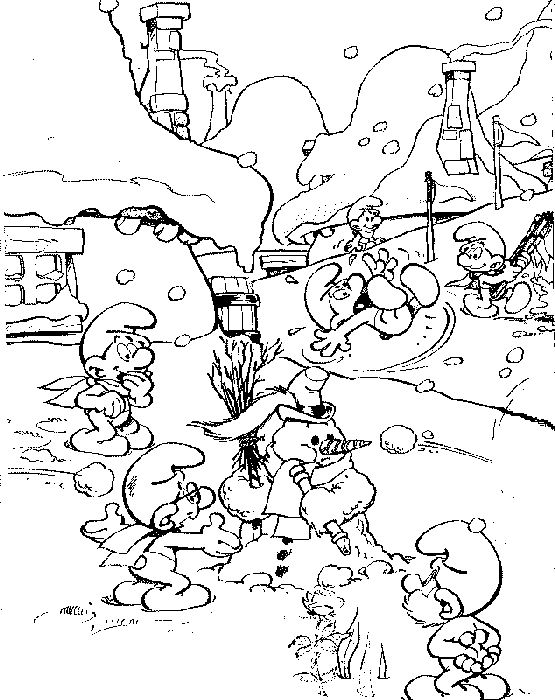 Dibujo para colorear: Schtroumpfs (Dibujos animados) #34738 - Dibujos para Colorear e Imprimir Gratis