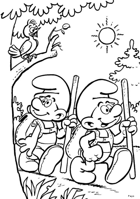 Dibujo para colorear: Schtroumpfs (Dibujos animados) #34848 - Dibujos para Colorear e Imprimir Gratis