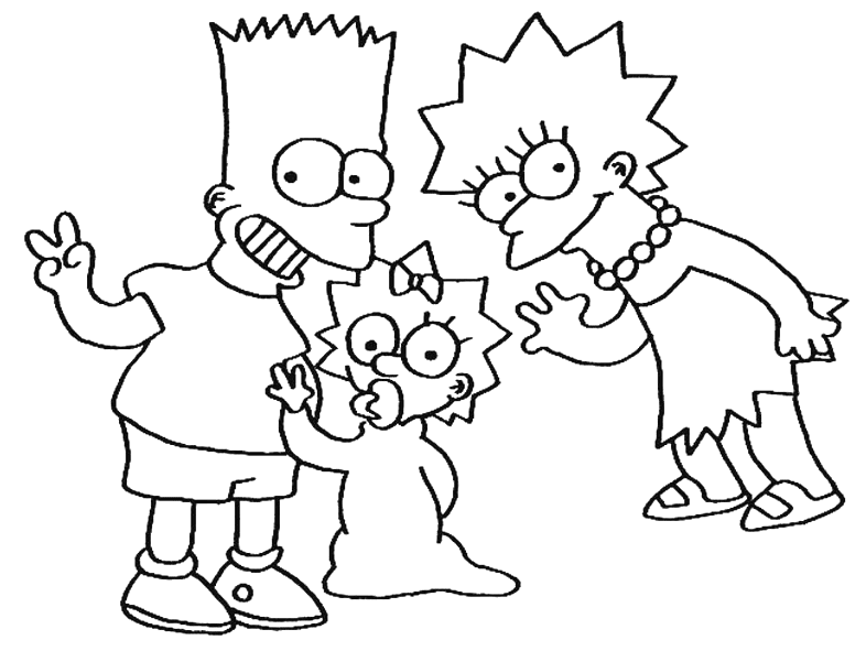 Dibujo para colorear: Simpsons (Dibujos animados) #23785 - Dibujos para Colorear e Imprimir Gratis