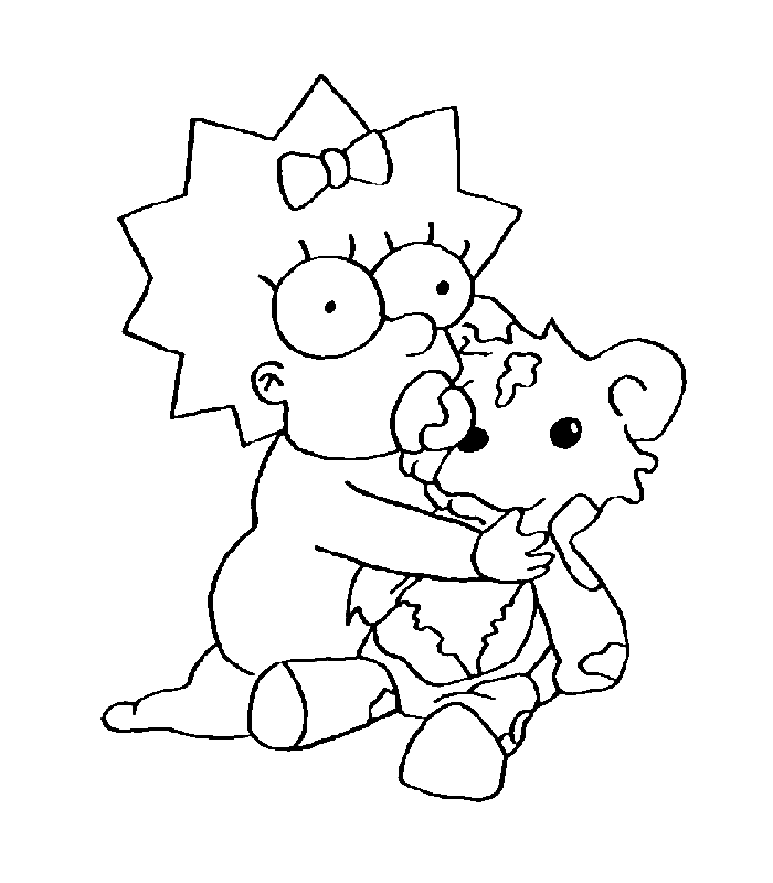 Dibujo para colorear: Simpsons (Dibujos animados) #23805 - Dibujos para Colorear e Imprimir Gratis