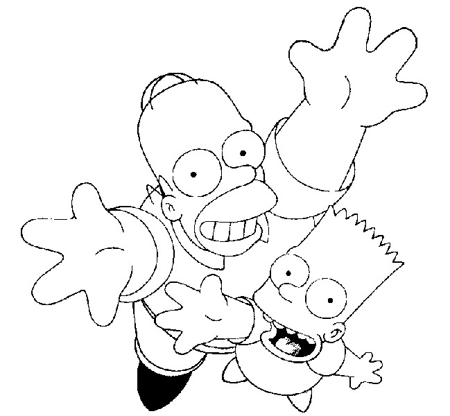 Dibujo para colorear: Simpsons (Dibujos animados) #23811 - Dibujos para Colorear e Imprimir Gratis