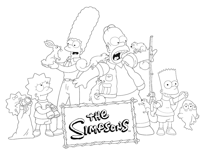 Dibujo para colorear: Simpsons (Dibujos animados) #23826 - Dibujos para Colorear e Imprimir Gratis