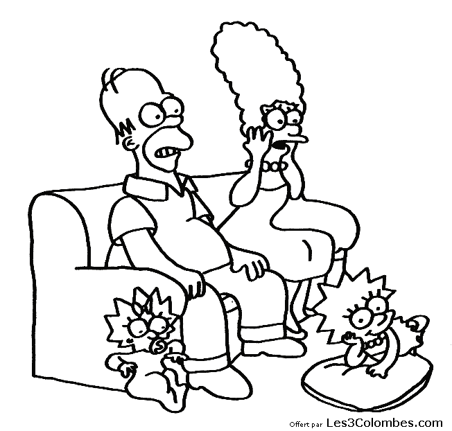 Dibujo para colorear: Simpsons (Dibujos animados) #23832 - Dibujos para Colorear e Imprimir Gratis