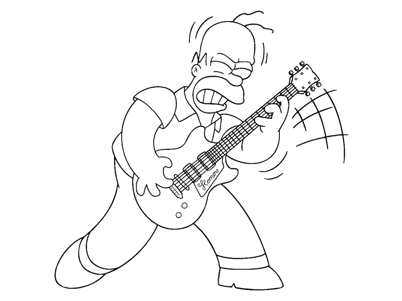 Dibujo para colorear: Simpsons (Dibujos animados) #23876 - Dibujos para Colorear e Imprimir Gratis