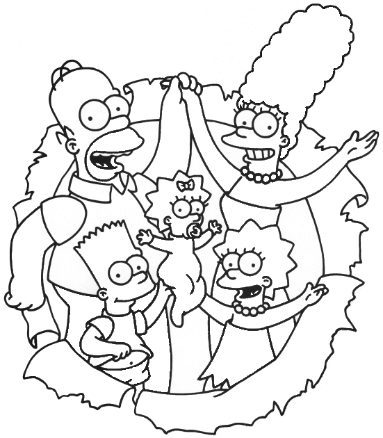 Dibujo para colorear: Simpsons (Dibujos animados) #23909 - Dibujos para Colorear e Imprimir Gratis