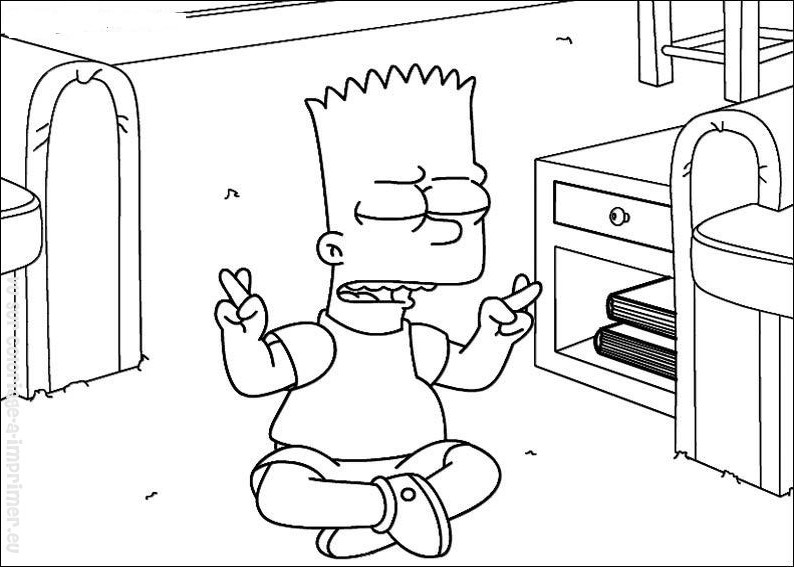 Dibujo para colorear: Simpsons (Dibujos animados) #23938 - Dibujos para Colorear e Imprimir Gratis