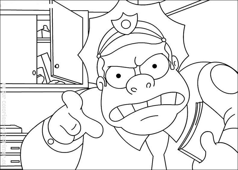 Dibujo para colorear: Simpsons (Dibujos animados) #23943 - Dibujos para Colorear e Imprimir Gratis