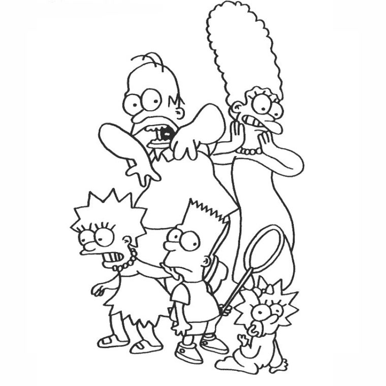 Dibujo para colorear: Simpsons (Dibujos animados) #23959 - Dibujos para Colorear e Imprimir Gratis