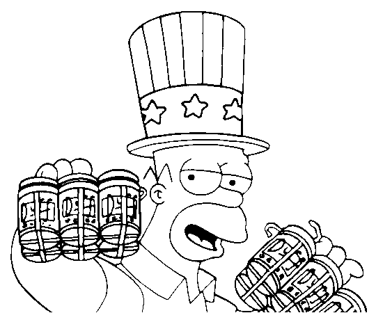 Dibujo para colorear: Simpsons (Dibujos animados) #23970 - Dibujos para Colorear e Imprimir Gratis