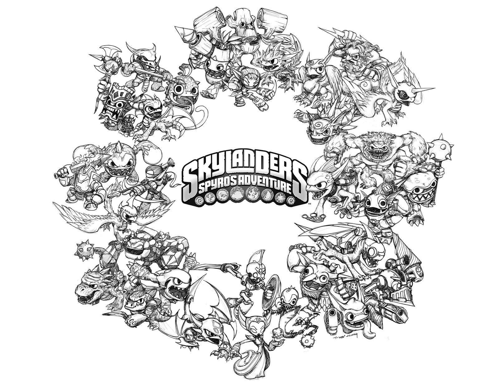 Dibujo para colorear: Skylanders (Dibujos animados) #43385 - Dibujos para Colorear e Imprimir Gratis