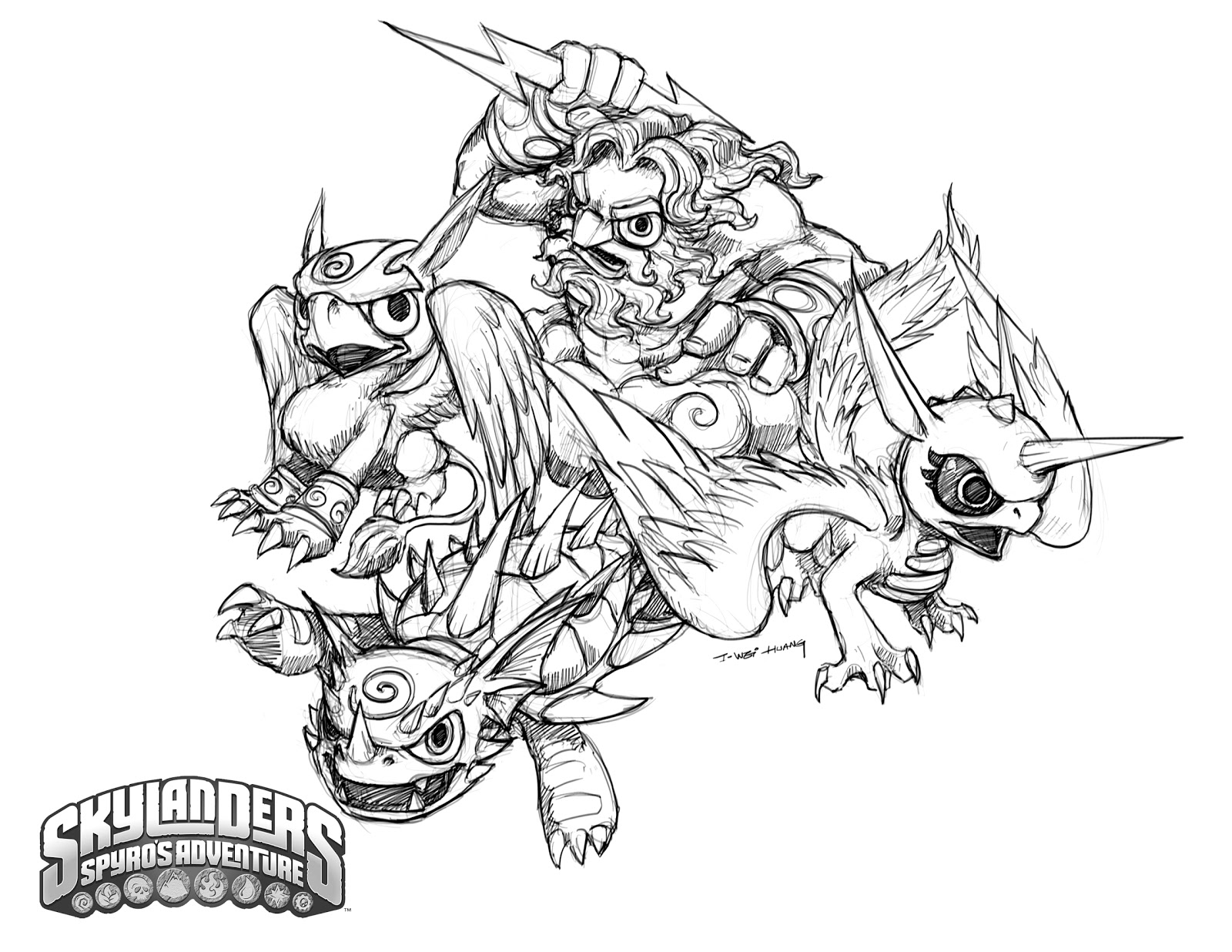 Dibujo para colorear: Skylanders (Dibujos animados) #43397 - Dibujos para Colorear e Imprimir Gratis