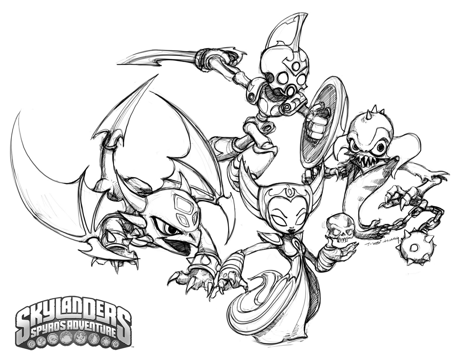 Dibujo para colorear: Skylanders (Dibujos animados) #43407 - Dibujos para Colorear e Imprimir Gratis