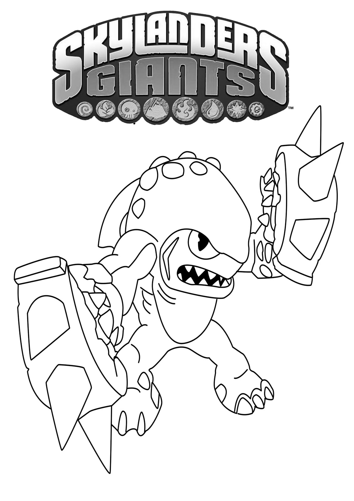 Dibujo para colorear: Skylanders (Dibujos animados) #43438 - Dibujos para Colorear e Imprimir Gratis