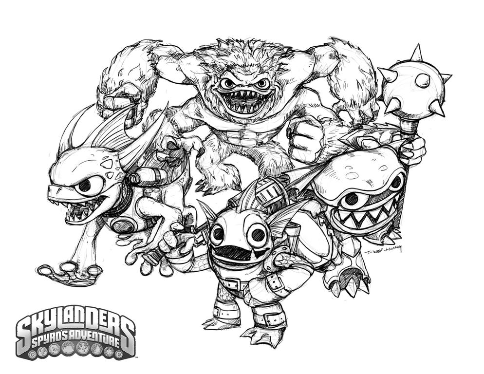 Dibujo para colorear: Skylanders (Dibujos animados) #43612 - Dibujos para Colorear e Imprimir Gratis