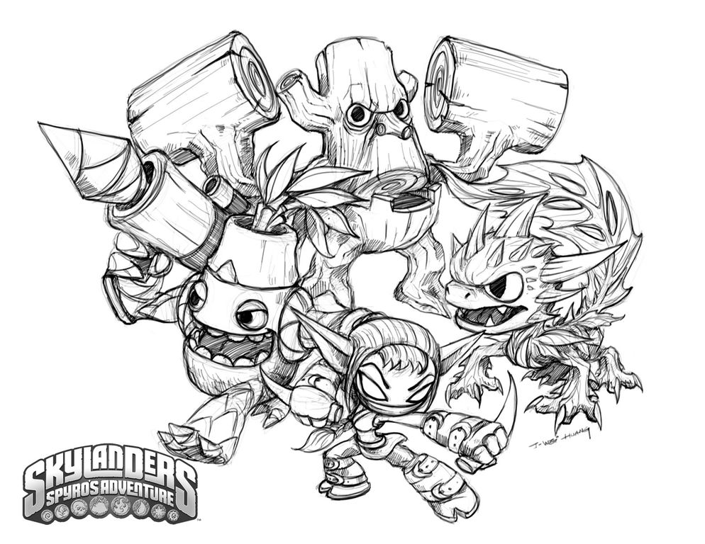 Dibujo para colorear: Skylanders (Dibujos animados) #43630 - Dibujos para Colorear e Imprimir Gratis