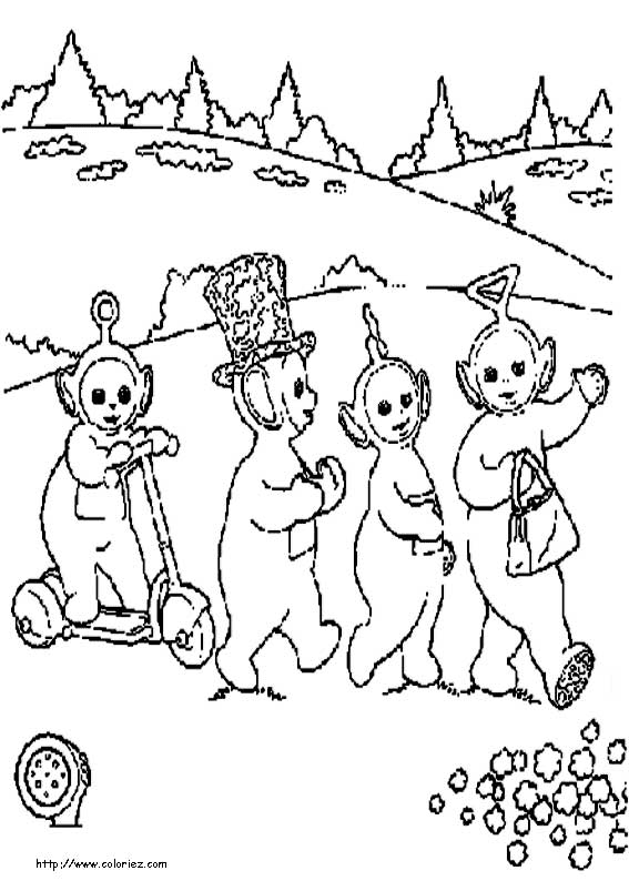 Dibujo para colorear: Teletubbies (Dibujos animados) #49671 - Dibujos para Colorear e Imprimir Gratis