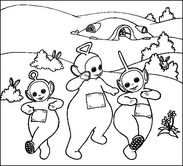 Dibujo para colorear: Teletubbies (Dibujos animados) #49720 - Dibujos para Colorear e Imprimir Gratis