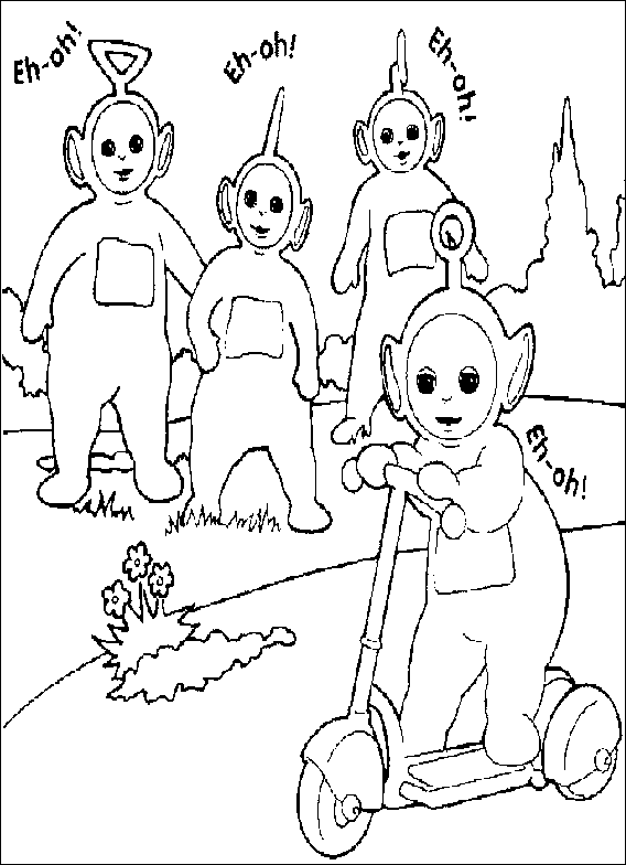 Dibujo para colorear: Teletubbies (Dibujos animados) #49752 - Dibujos para Colorear e Imprimir Gratis