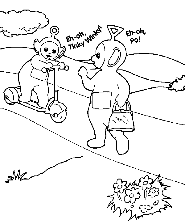 Dibujo para colorear: Teletubbies (Dibujos animados) #49772 - Dibujos para Colorear e Imprimir Gratis