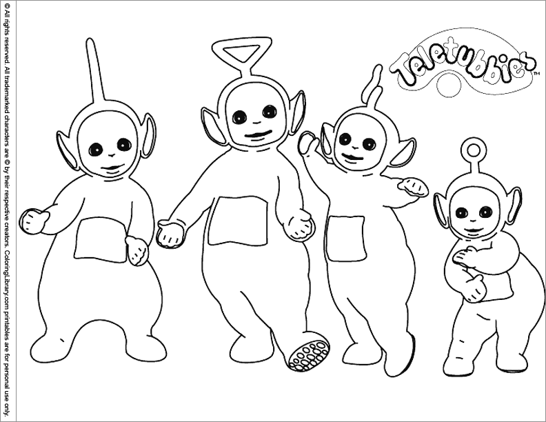 Dibujo para colorear: Teletubbies (Dibujos animados) #49810 - Dibujos para Colorear e Imprimir Gratis