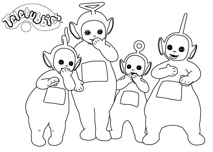 Dibujo para colorear: Teletubbies (Dibujos animados) #49859 - Dibujos para Colorear e Imprimir Gratis