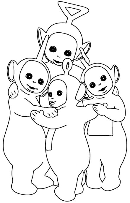 Dibujo para colorear: Teletubbies (Dibujos animados) #49905 - Dibujos para Colorear e Imprimir Gratis