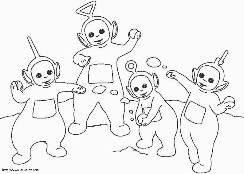 Dibujo para colorear: Teletubbies (Dibujos animados) #49926 - Dibujos para Colorear e Imprimir Gratis