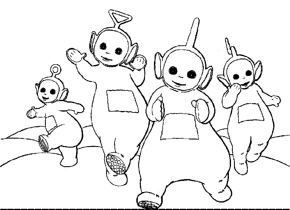 Dibujo para colorear: Teletubbies (Dibujos animados) #49929 - Dibujos para Colorear e Imprimir Gratis