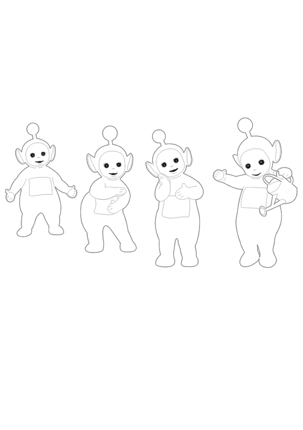 Dibujo para colorear: Teletubbies (Dibujos animados) #49948 - Dibujos para Colorear e Imprimir Gratis