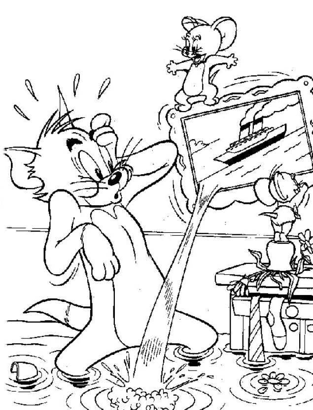 Dibujo para colorear: Tom and Jerry (Dibujos animados) #24191 - Dibujos para Colorear e Imprimir Gratis