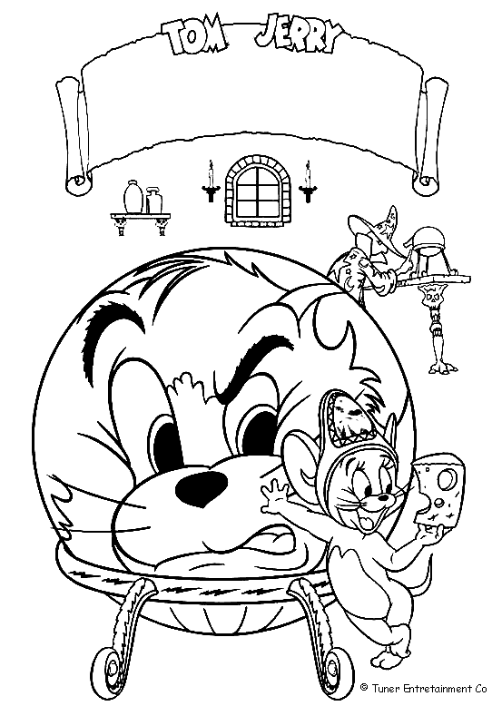 Dibujo para colorear: Tom and Jerry (Dibujos animados) #24253 - Dibujos para Colorear e Imprimir Gratis