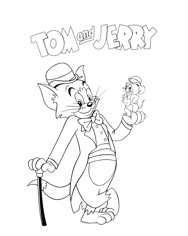 Dibujo para colorear: Tom and Jerry (Dibujos animados) #24276 - Dibujos para Colorear e Imprimir Gratis